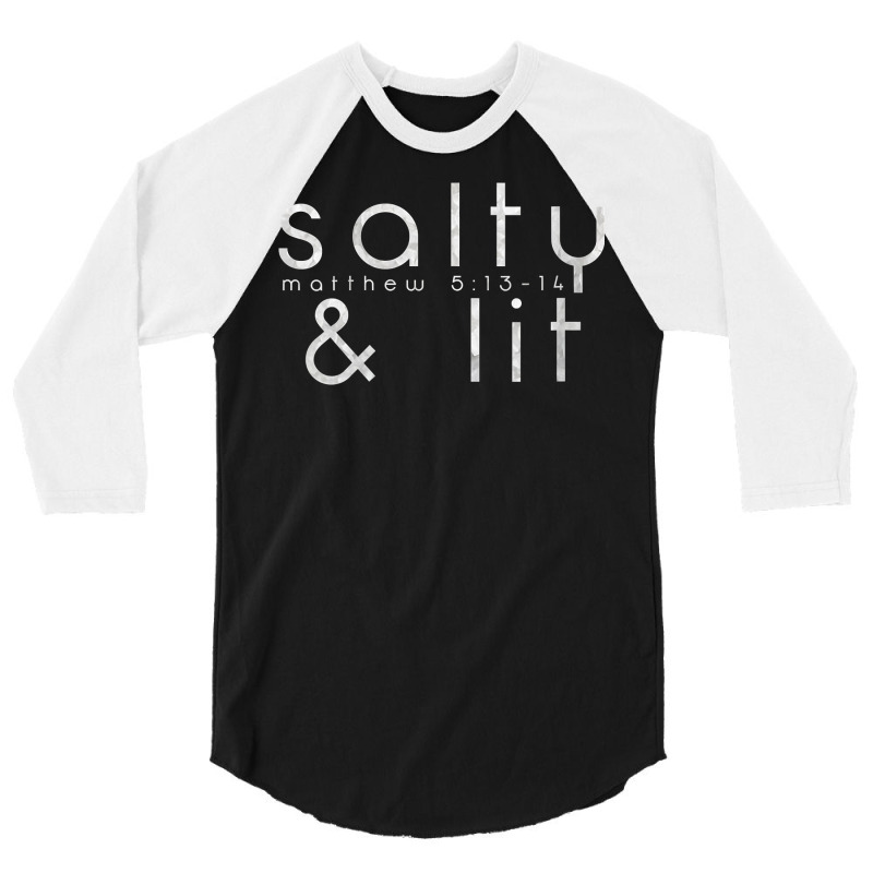 Womens Salty And Lit Matthew 513 14 Christian Salt Of The Earth V Neck 3/4 Sleeve Shirt | Artistshot