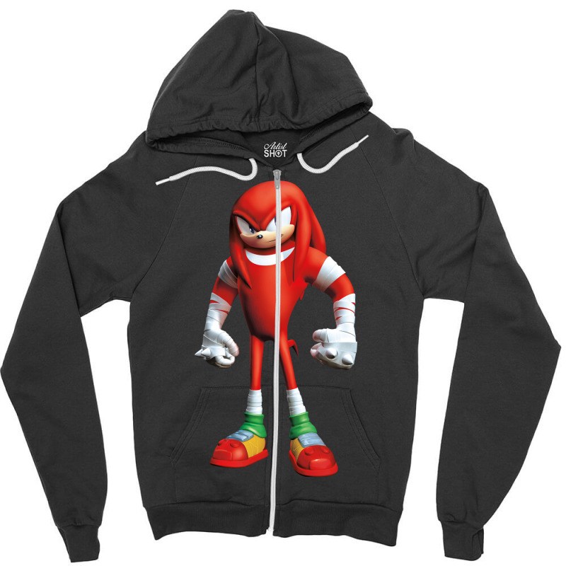 Super Red Hedgehog Zipper Hoodie | Artistshot