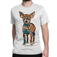 Short Haired Chihuahua In Front Of A White Background Classic T-shirt | Artistshot