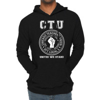 Womens Chicago Teachers Union On Strike Protest United We Stand V Neck Lightweight Hoodie | Artistshot