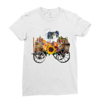 Womens Papillon Gifts Clothing   Papillon Dog In Country Wagon V Neck Ladies Fitted T-shirt | Artistshot