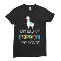 Womens En Espanol Por Favor Maestra Bilingual Spanish Teacher T Shirt Ladies Fitted T-shirt | Artistshot