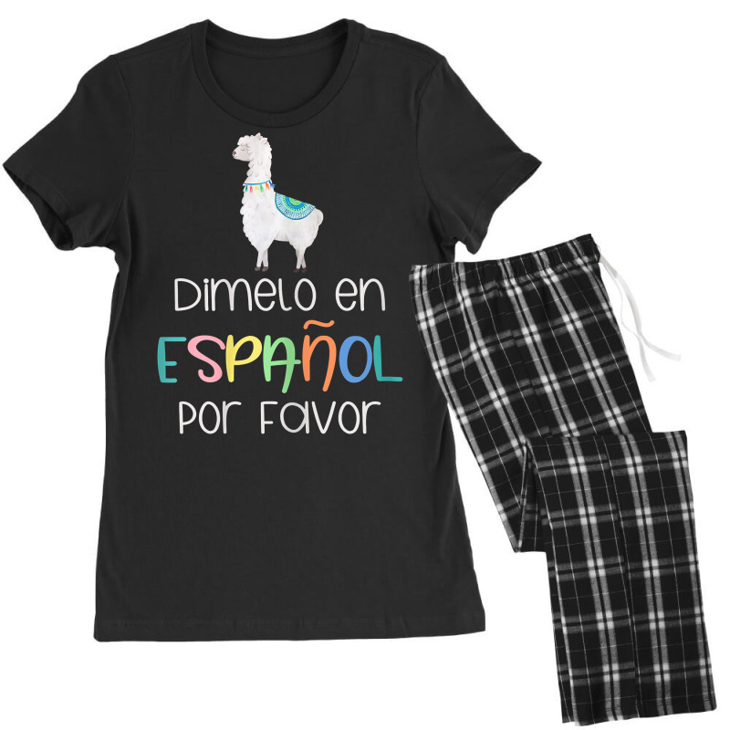 Womens En Espanol Por Favor Maestra Bilingual Spanish Teacher T Shirt Women's Pajamas Set by keylonnsrosol5d | Artistshot