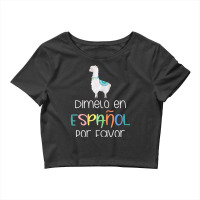 Womens En Espanol Por Favor Maestra Bilingual Spanish Teacher T Shirt Crop Top | Artistshot