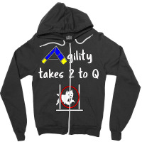 Dog Agility Shirt   Takes 2 To Q With A Westie T Shirt Zipper Hoodie | Artistshot