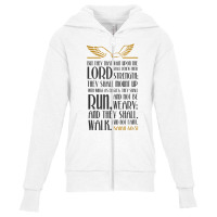 Isiah 4031, Run & Not Get Weary T. Shirt Youth Zipper Hoodie | Artistshot