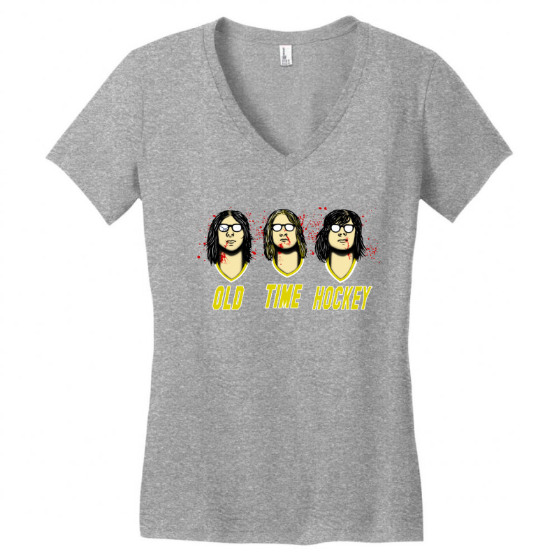 Old Time Hockey Women's V-Neck T-Shirt by ShelaRenayKaeser | Artistshot