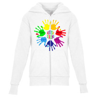 Autism Awareness Shirt Sign Language Hand Puzzle Support T Shirt Youth Zipper Hoodie | Artistshot