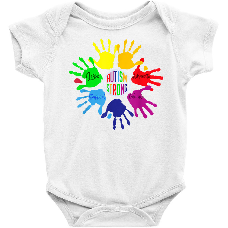 Autism Awareness Shirt Sign Language Hand Puzzle Support T Shirt Baby Bodysuit by RoyalStore | Artistshot