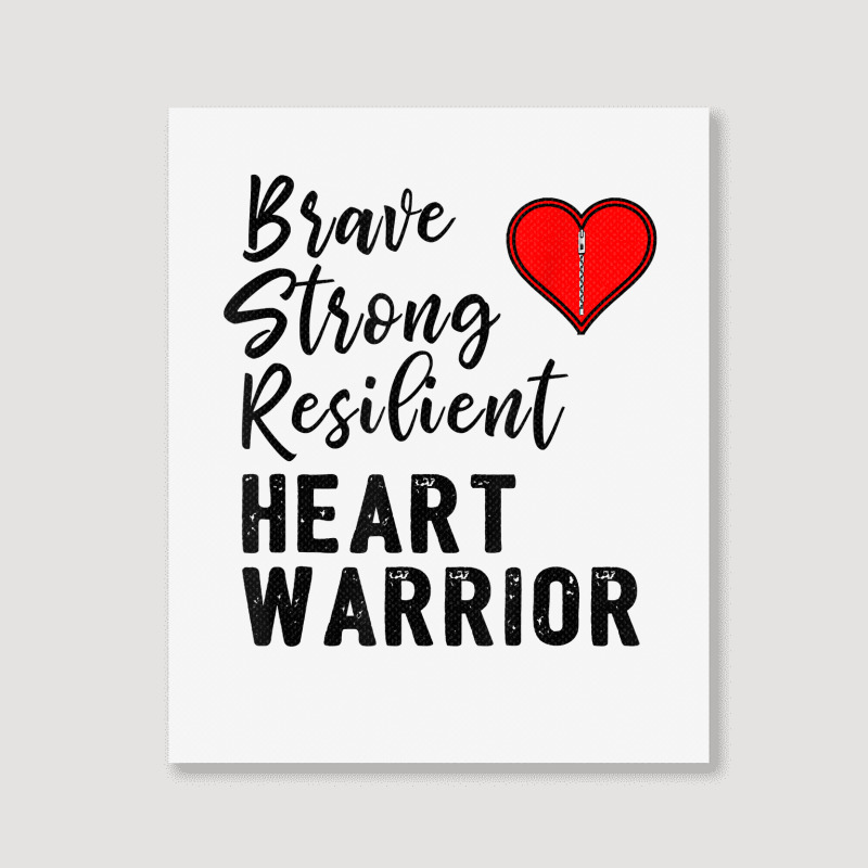 Heart Warrior Chd Awareness Brave Strong Resilient Shirt T Shirt Portrait Canvas Print | Artistshot