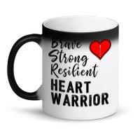 Heart Warrior Chd Awareness Brave Strong Resilient Shirt T Shirt Magic Mug | Artistshot