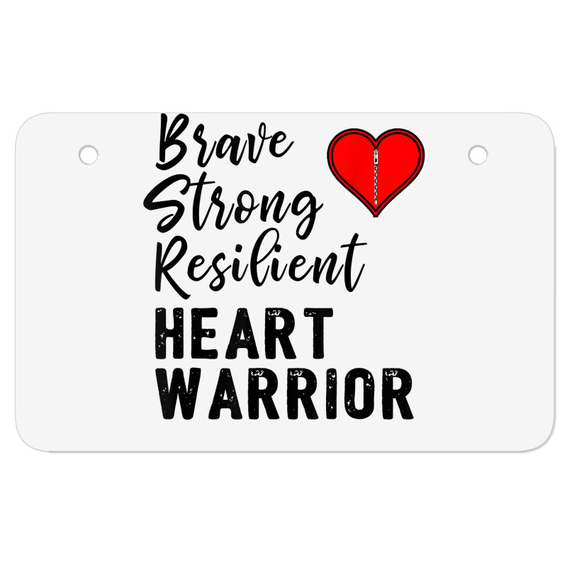 Heart Warrior Chd Awareness Brave Strong Resilient Shirt T Shirt Atv License Plate | Artistshot