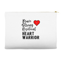 Heart Warrior Chd Awareness Brave Strong Resilient Shirt T Shirt Accessory Pouches | Artistshot