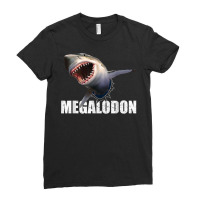 Mens Megalodon Shark Shirt Prehistoric Ocean Humor Gift Tee T Shirt Ladies Fitted T-shirt | Artistshot