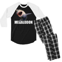 Mens Megalodon Shark Shirt Prehistoric Ocean Humor Gift Tee T Shirt Men's 3/4 Sleeve Pajama Set | Artistshot