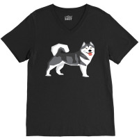 Malamute Wolf Alaskan Husky Siberian Husky Hoodie V-neck Tee | Artistshot