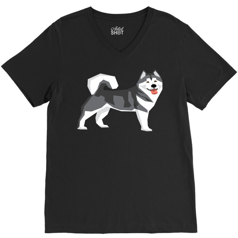 Malamute Wolf Alaskan Husky Siberian Husky Hoodie V-neck Tee | Artistshot