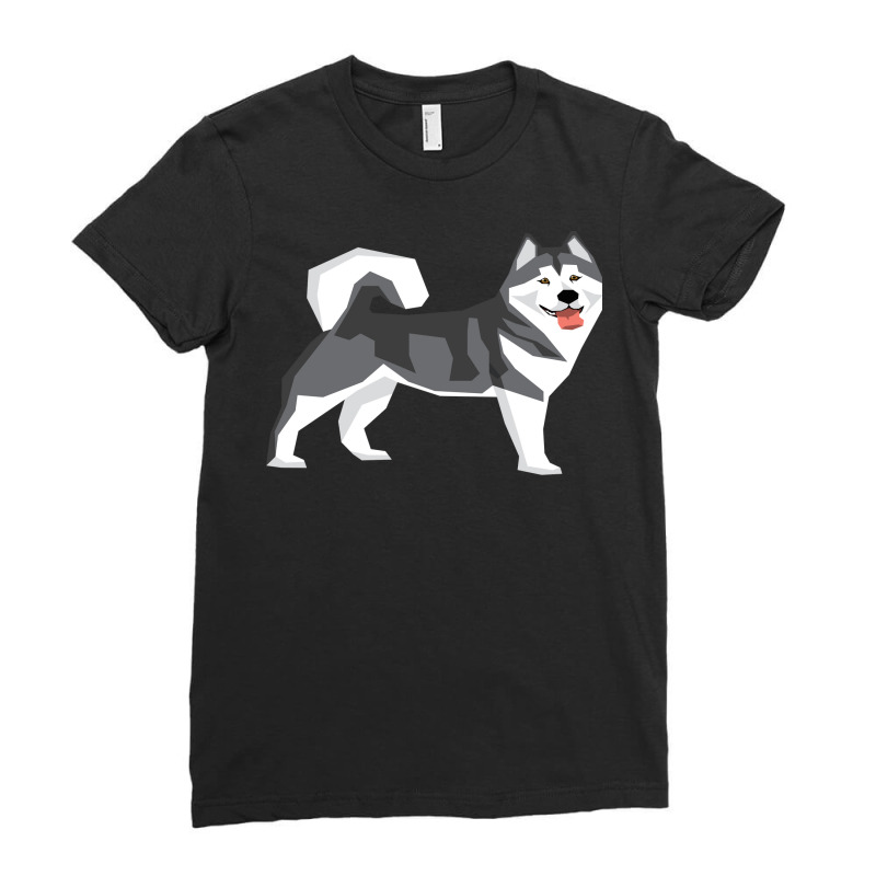 Malamute Wolf Alaskan Husky Siberian Husky Hoodie Ladies Fitted T-Shirt by klezgbnist | Artistshot