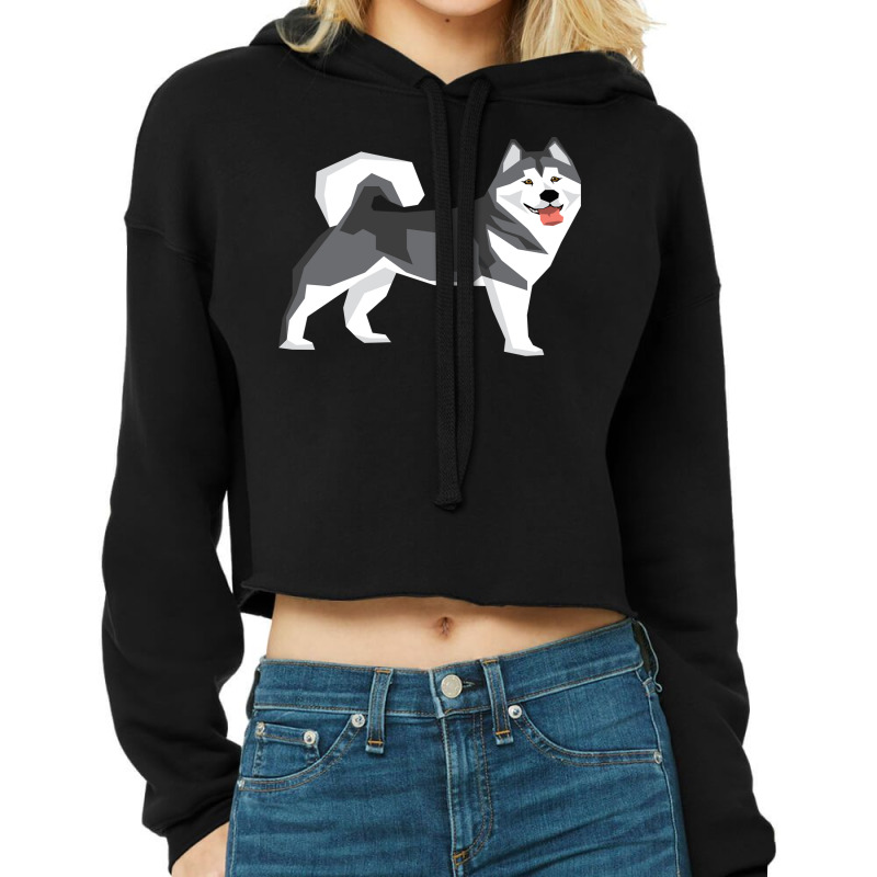 Malamute Wolf Alaskan Husky Siberian Husky Hoodie Cropped Hoodie by klezgbnist | Artistshot