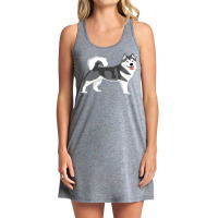 Malamute Wolf Alaskan Husky Siberian Husky Hoodie Tank Dress | Artistshot