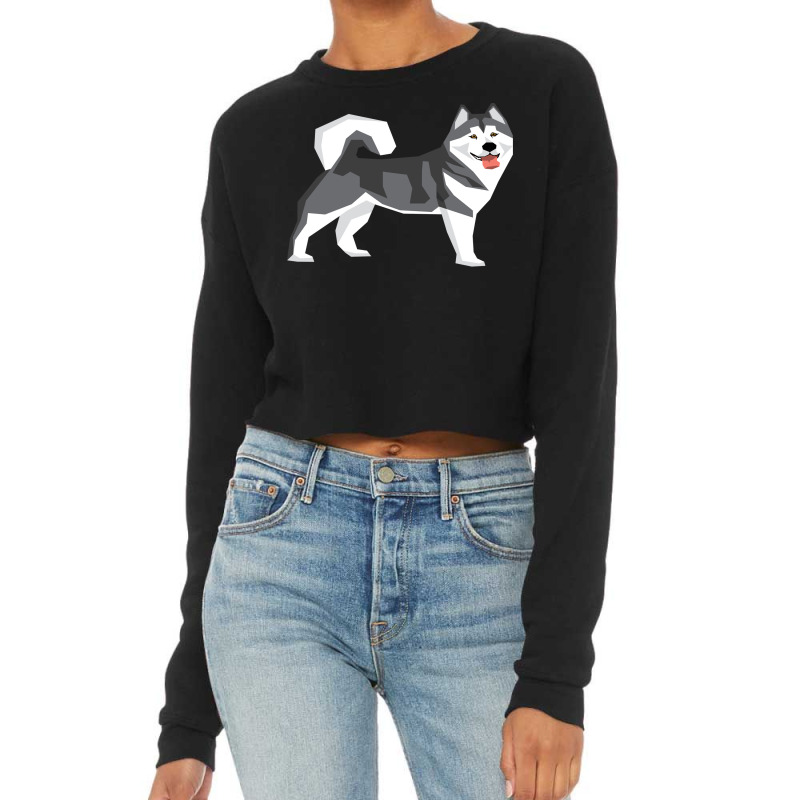 Malamute Wolf Alaskan Husky Siberian Husky Hoodie Cropped Sweater by klezgbnist | Artistshot