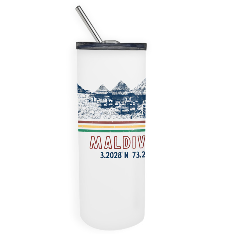 Maldives Bungalow Villas Retro T Shirt Skinny Tumbler | Artistshot