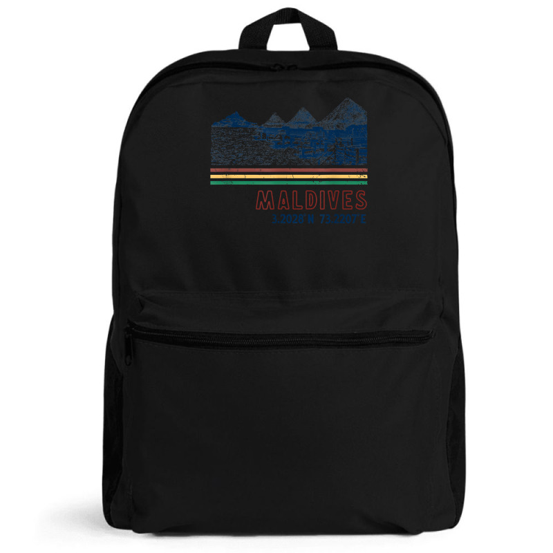 Maldives Bungalow Villas Retro T Shirt Backpack | Artistshot