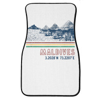 Maldives Bungalow Villas Retro T Shirt Front Car Mat | Artistshot