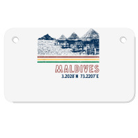 Maldives Bungalow Villas Retro T Shirt Motorcycle License Plate | Artistshot