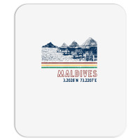 Maldives Bungalow Villas Retro T Shirt Mousepad | Artistshot