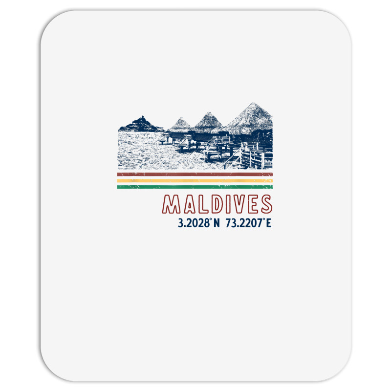 Maldives Bungalow Villas Retro T Shirt Mousepad | Artistshot