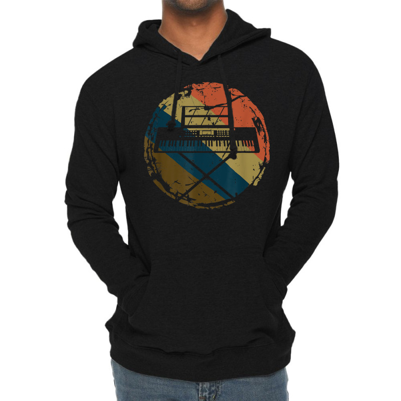 Music Musician Pianist Vintage Keyboard Player Piano T Shirt Lightweight Hoodie | Artistshot