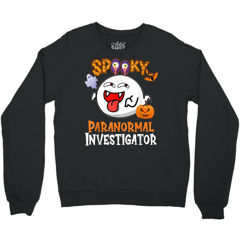 Boo Halloween Costume Spooky Paranormal Investigator T Shirt Crewneck Sweatshirt by woestebjparmal | Artistshot