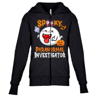 Boo Halloween Costume Spooky Paranormal Investigator T Shirt Youth Zipper Hoodie | Artistshot