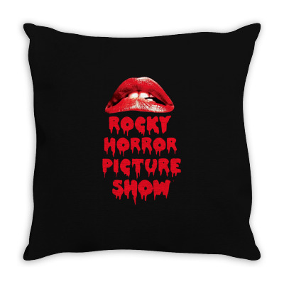Rocky Horror Picture Show Lips Throw Pillow Designed By Ande Ande Lumut