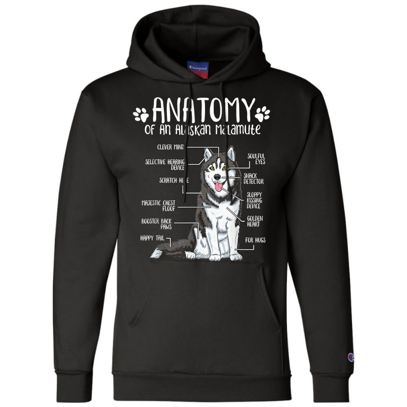 Funny Anatomy Alaskan Malamute Dog Lover T Shirt Champion Hoodie | Artistshot