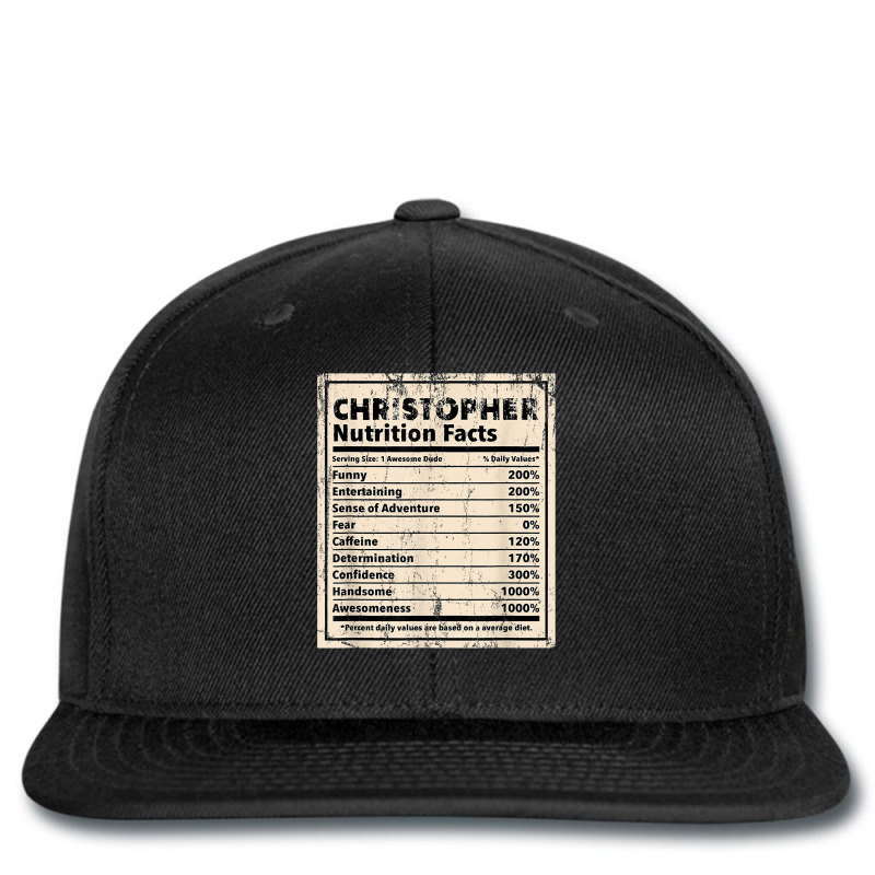 Christopher Nutrition Facts Funny Name Humor Nickname T Shirt Printed hat by dubrayhecallezhd | Artistshot