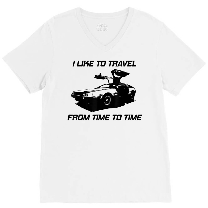 I Like To Travel From Time To Time. Funny Retro Car Vacation T Shirt V-Neck Tee by susanzqbraigu | Artistshot