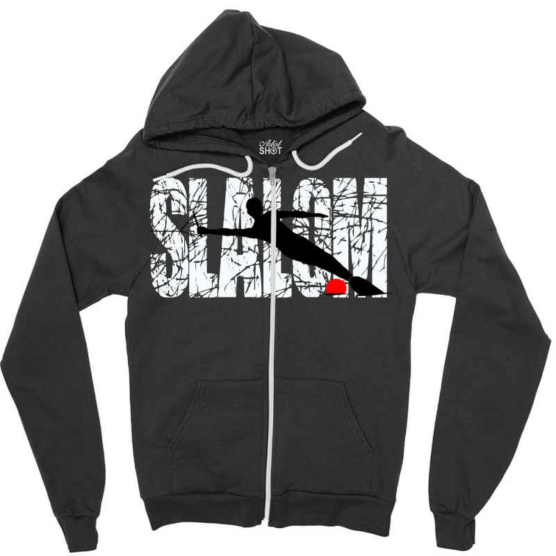 Slalom Water Skier Zipper Hoodie | Artistshot