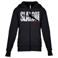 Slalom Water Skier Youth Zipper Hoodie | Artistshot