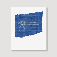 Machinist Tools Blueprint   Cnc Machine Operator T Shirt Portrait Canvas Print | Artistshot