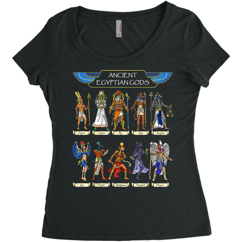 Egyptian Gods Ancient Mythology Pharaoh Anubis Thoth Horus T Shirt Women's Triblend Scoop T-shirt by beansidpeelleo | Artistshot