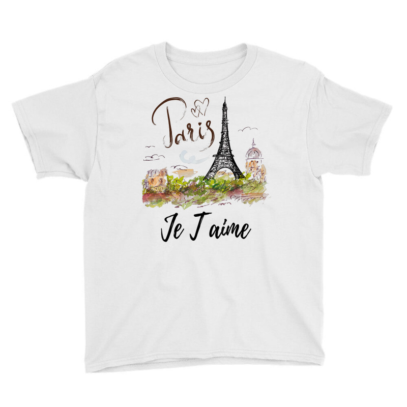 Eiffel Tower Paris Shirt Vintage I Love Paris France Shirt Youth Tee by beansidpeelleo | Artistshot