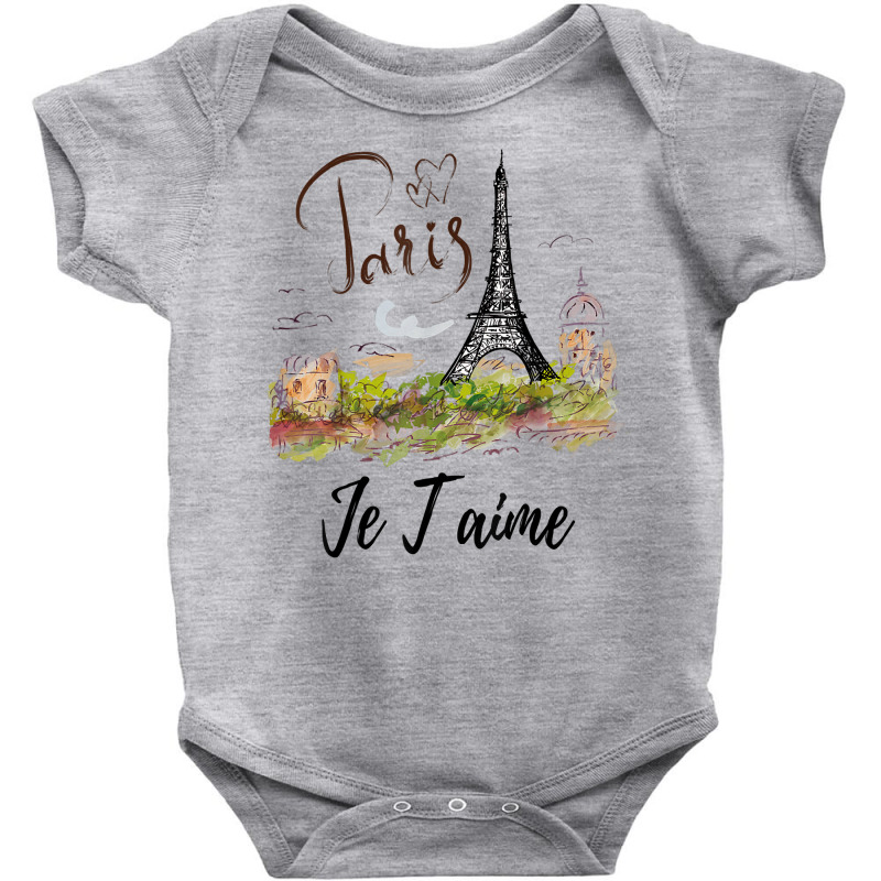 Eiffel Tower Paris Shirt Vintage I Love Paris France Shirt Baby Bodysuit by beansidpeelleo | Artistshot