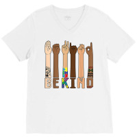 Be Kind Sign Language Hand Talking Teachers Interpreter Asl T Shirt V-neck Tee | Artistshot