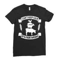 Fun State And County Fair Show   Farm Animal Showing Quote T Shirt Ladies Fitted T-shirt | Artistshot