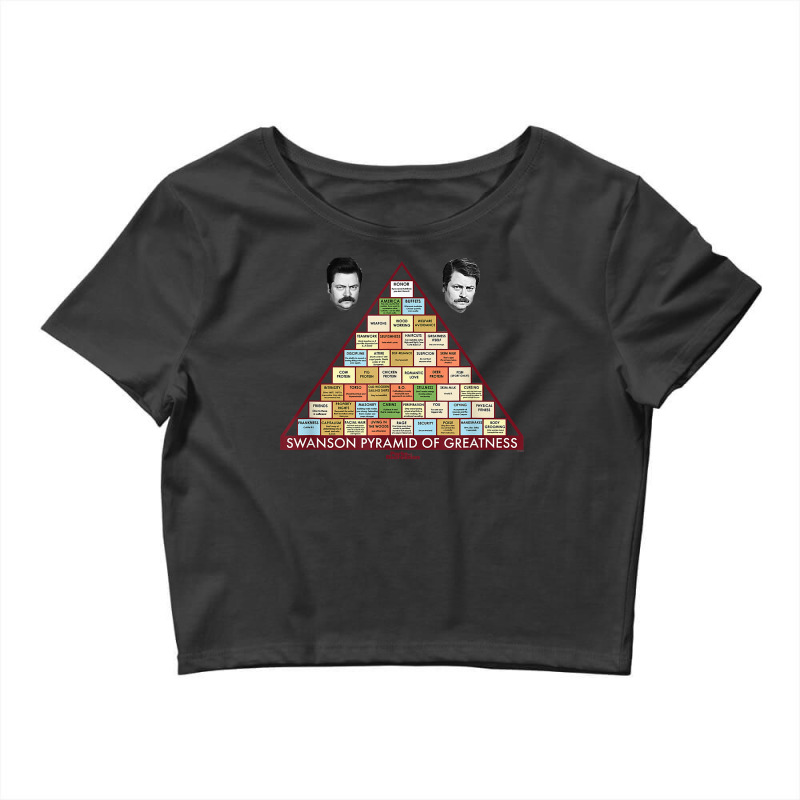 Parks & Recreation Swanson Pyramid Of Greatness T Shirt Crop Top by klezgbnist | Artistshot