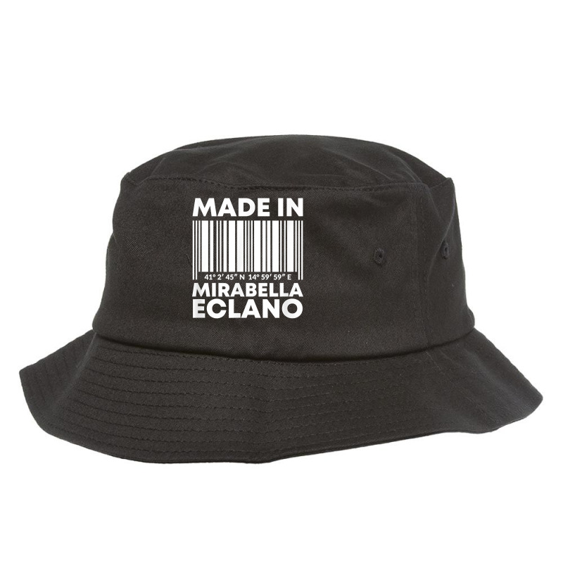 Made In Mirabella Eclano Barcode T Shirt Bucket Hat | Artistshot