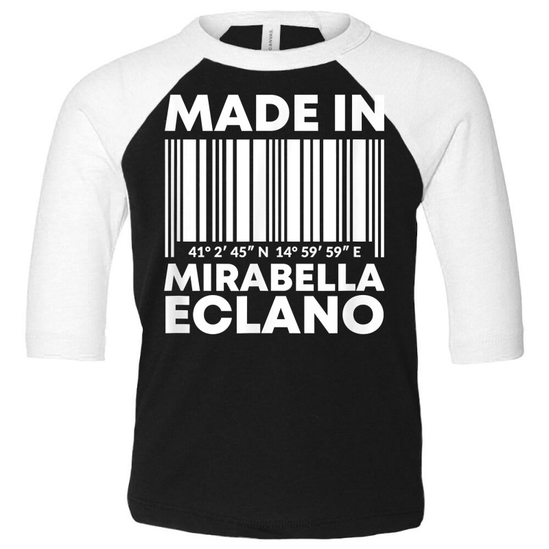 Made In Mirabella Eclano Barcode T Shirt Toddler 3/4 Sleeve Tee | Artistshot