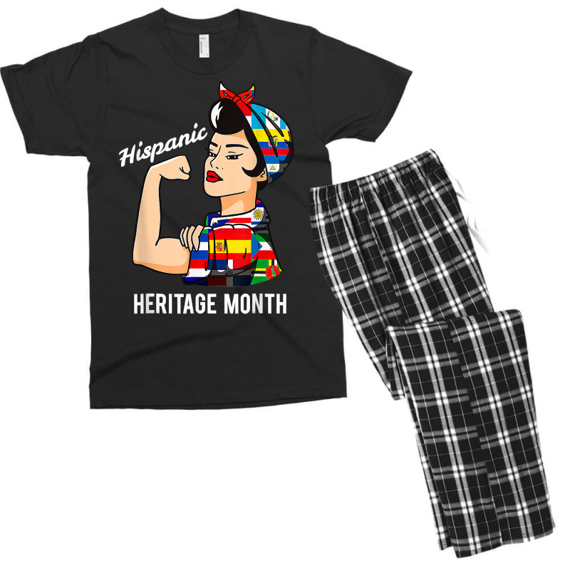 National Hispanic Heritage Month Woman Latin Culture Flags T Shirt Men's T-shirt Pajama Set by woestebjparmal | Artistshot